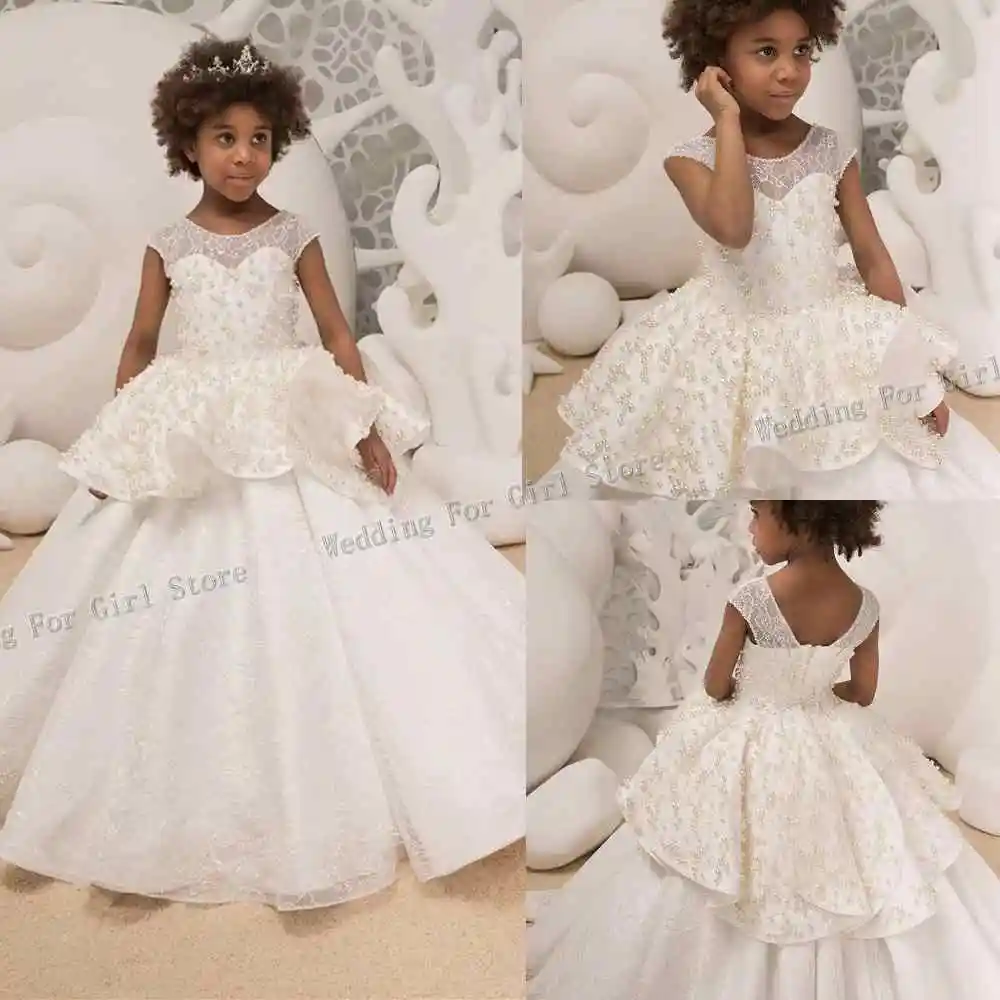 

Платье с жемчужинами и цветочным рисунком для девушек