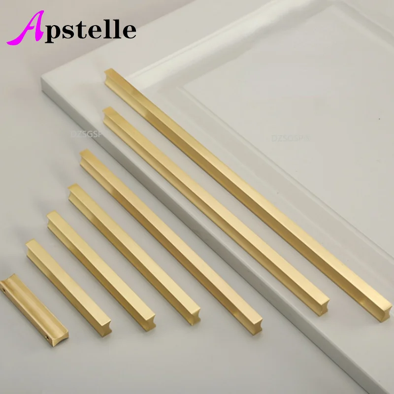 

APSTELLE Modern Minimalist and Pulls Drawer Knobs Brass Drawer Nordic Door/Wardrobe /Shoe/Cupboard Cabinet Handles Hardware