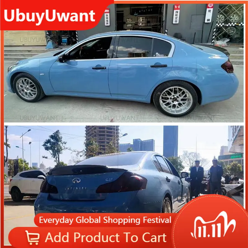 

Задний спойлер для багажника из углеродного волокна, крыло для Infiniti G37, 4 двери седан 2009-2013, G25 2011-2013, задний спойлер для автомобиля