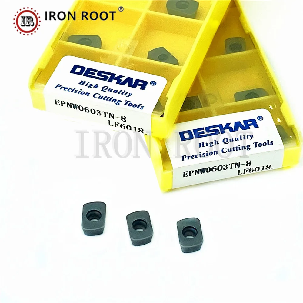 

DESKAR EPNW0603TN-8 LF6018 High Feed Milling Carbide Insert CNC Turning Milling Tool for ASR06 Tool Holder