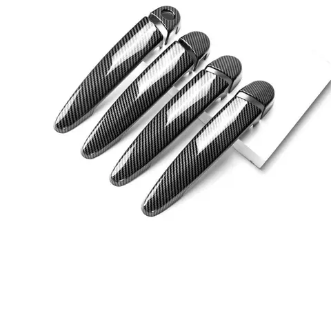 FUNDUOO для BMW X6 E71 2009-2014, хромированная крышка дверной ручки автомобиля из углеродного волокна, наклейка, Стайлинг, автоаксессуары