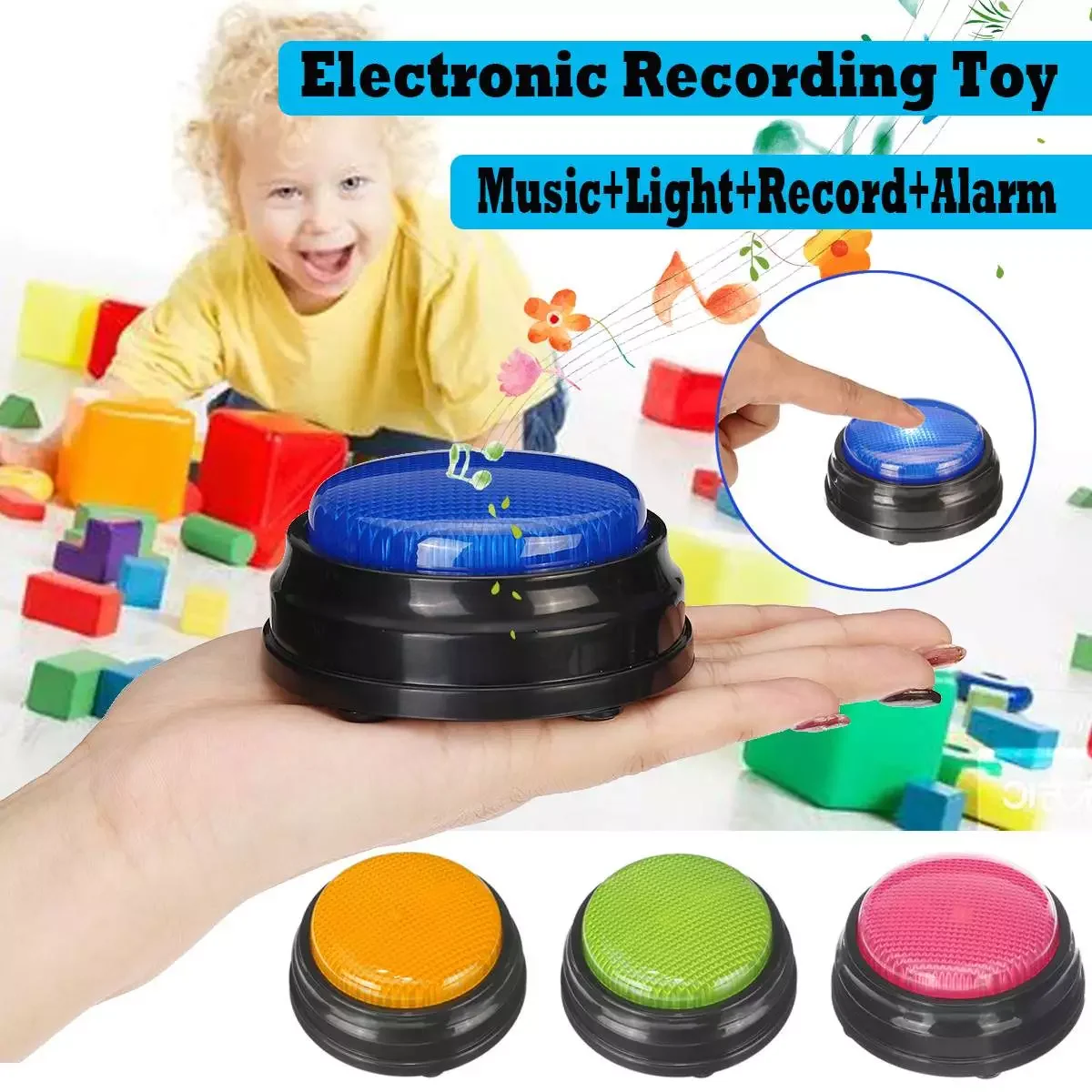 recording button buzzer sound button can record sound or music Kids Children Toy Gifts