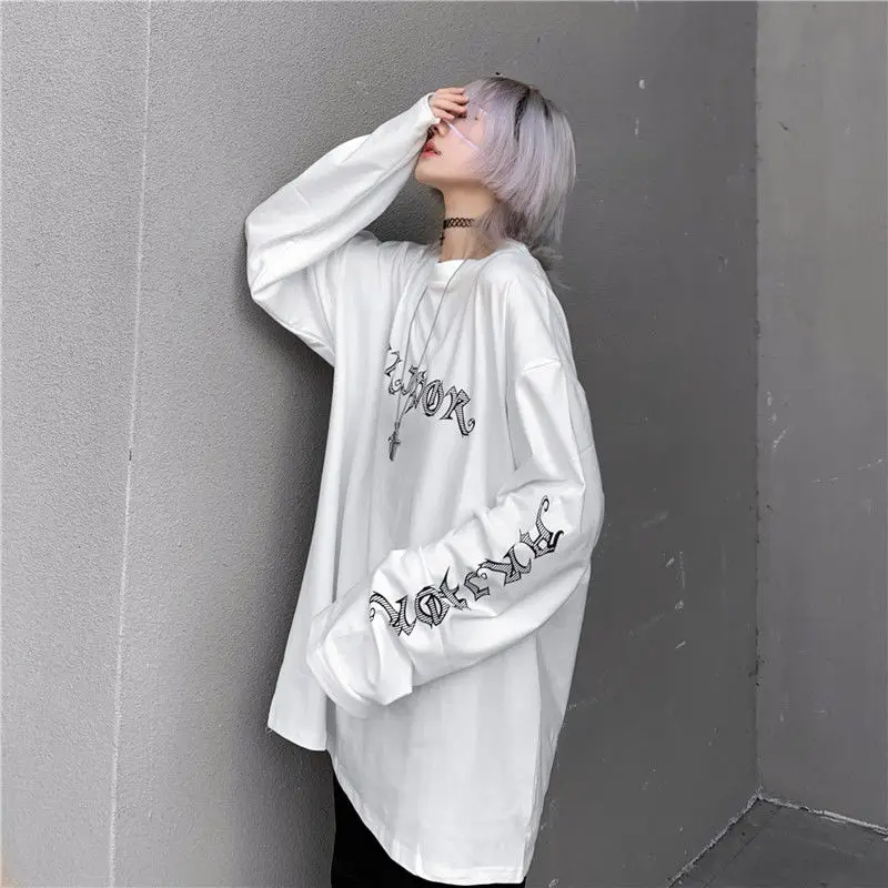 Long Sleeve Horror Manga T Shirt for Men Women Harajuku Fairy Grunge Tshirt Graphic Tee Korean Clothes Junji Ito Clothing Tops | Женская
