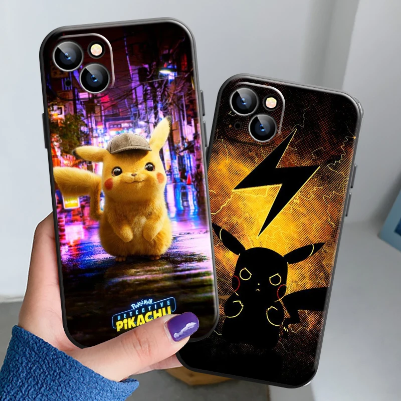 

Japan Anime Pokemon Pikachu Phone Case For Apple iPhone 13 12 11 Pro 12 13 Mini X XR XS Max SE 6 6s 7 8 Plus Soft Funda Coque