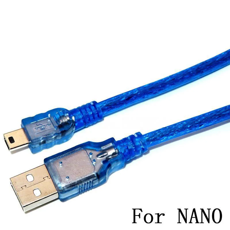 USB-кабель 30 см для Uno r3/Nano/MEGA 2560/Leonardo/Pro micro/DUE Blue высококачественный тип A USB/Mini USB/Micro