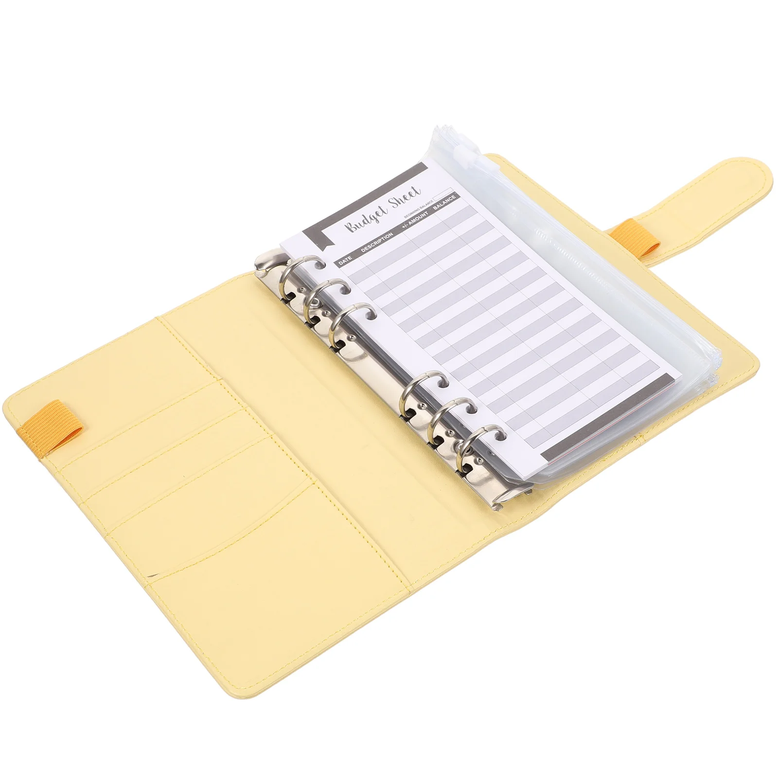 

A6 Binder Work Log Budget Envelopes Card Suit Loose-leaf Notebook Journal Financial Ledger Manual Planner Budgeting