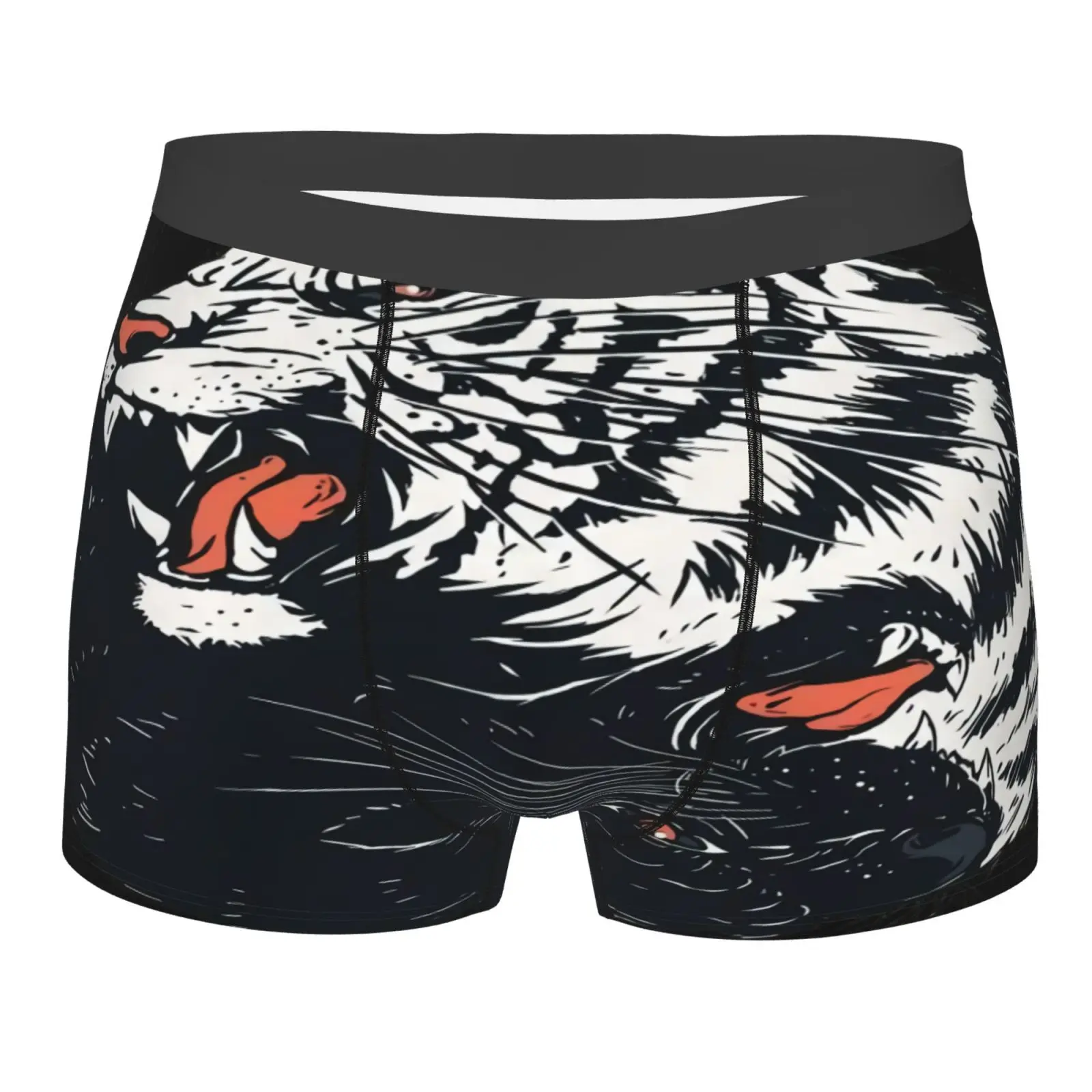 

Мужские сетчатые трусы Tachi Tiger Year, черные забавные мужские трусы, сексуальное нижнее белье для мужчин,
