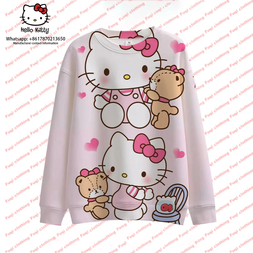 

Couples Casual Teen Fashion Hello Kitty Benji year sweater fashion autumn sweater parent-child sweater girls wear