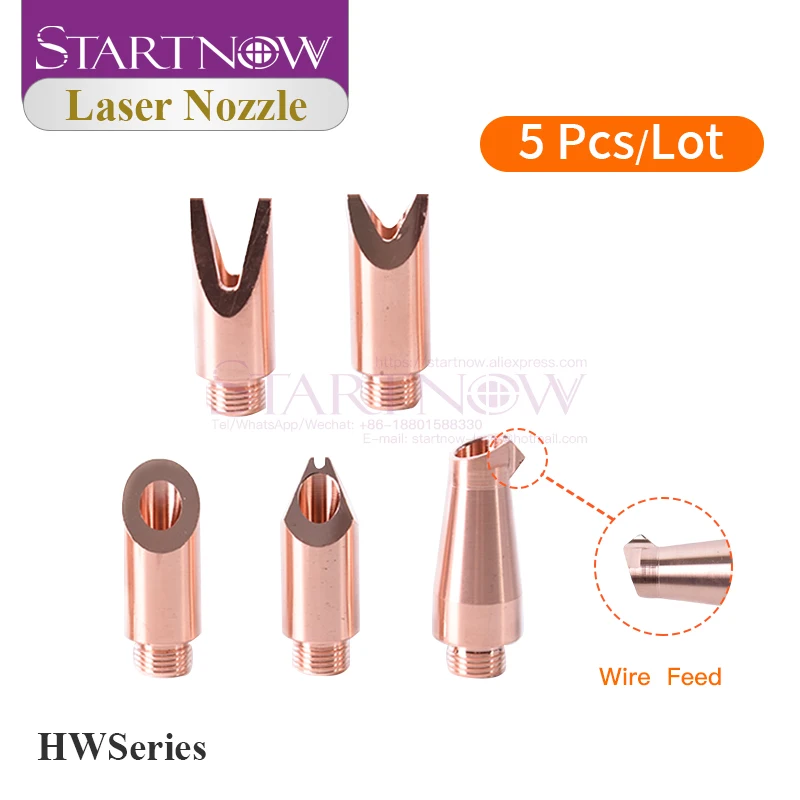 

Startnow 5PCS Laser Handheld Welding Nozzle Screw thread M8 For HW Hand-held Welding Machine Copper Nozzles Parts