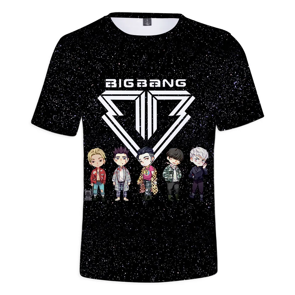 K-pop Bigbang Big Bang tshirt t shirt Kpop Korean Harajuku t-shirt Camiseta de mujer Fashion Brand t shirts Tops K pop Clothes