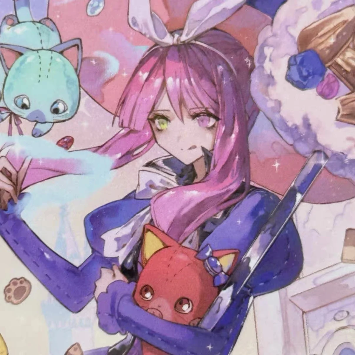 Фото 63x90мм Yu-Gi-Oh! Картхолдер Madolche Puddingcess Chocolat-a-la-Mode, футляр для коллекционных карт Madolche Magileine TCG OCG WS №4