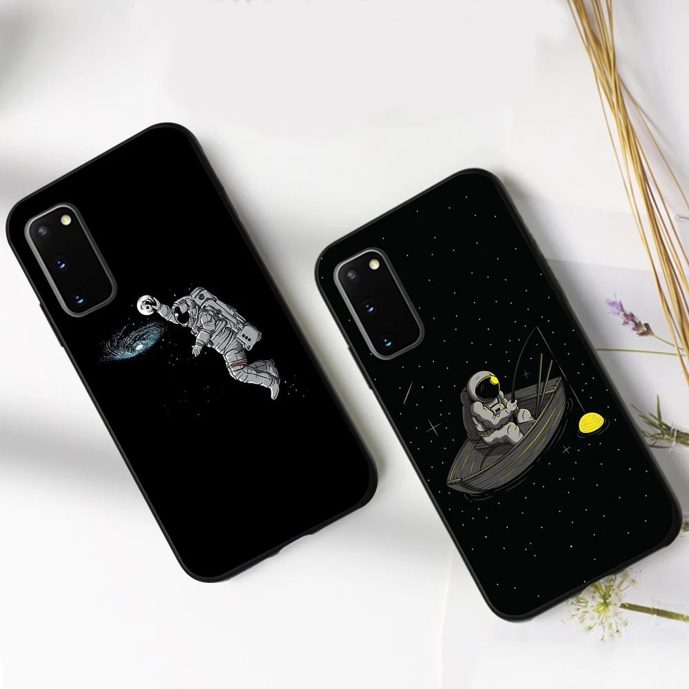 

Cartoon Cute Astronaut Case for Samsung Galaxy S22Ultra Note 9 8 20 10Lite S20 S8 S20FE S22 S7 Edge S10e S10 Plus S9 S21 Fundas