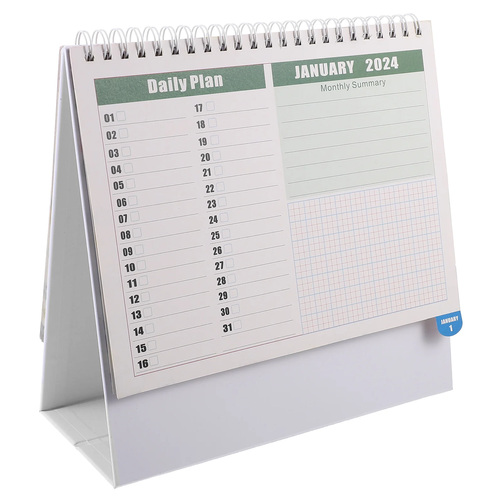

Table Top Decor 2024 Desk Calendar Daily Use Standing Large Flip Tabletop Office 3d