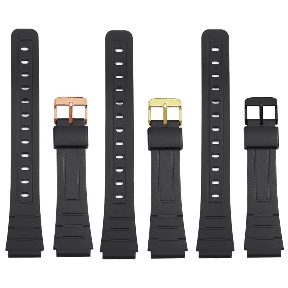 Silicone Watch Strap for CASIO F91W W-800H 18mm W800H SGW400 F84 F105/108 A158/168 AE1200/1300 Soft Men Wrist Bracelet