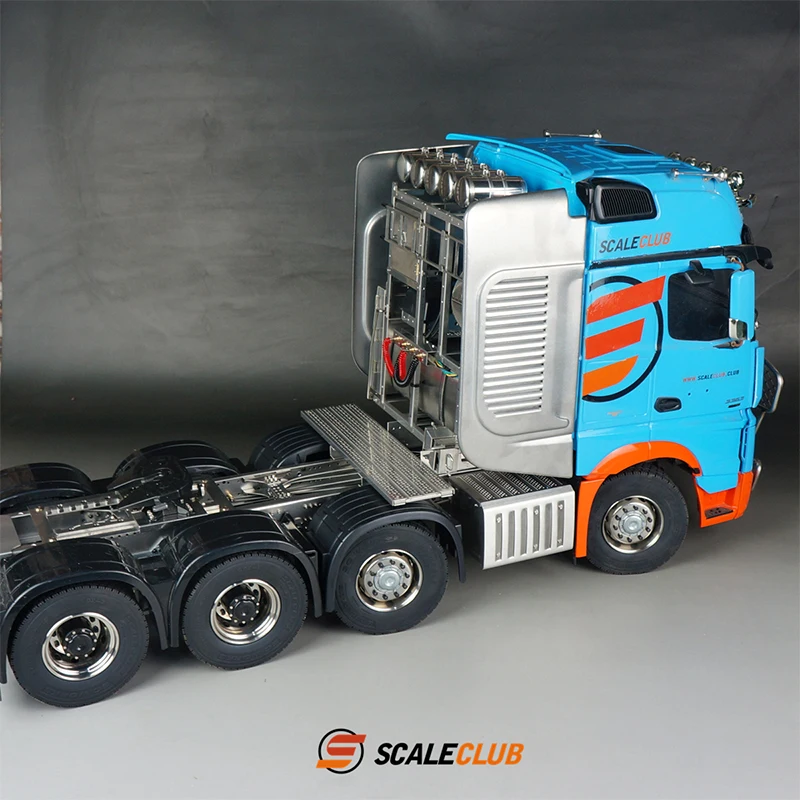 Фото Scaleclub 1/14 Tamiya шасси тяжелого трактора 8x8 модель грузовика с дистанционным управлением модифицированное шасси №4
