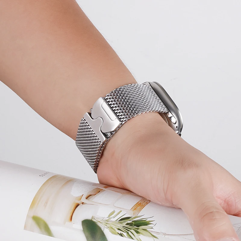 Фото Магнитный миланский ремешок-петля для Apple Watch Ultra Band 49 мм 46 мм 45 мм 42 44 мм браслет correa для iWatch Series 10 9 8 7 6 5 SE №4