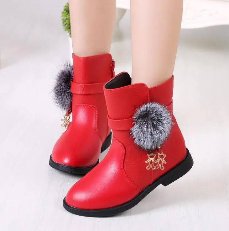 

Nice Girl's Fashion Boots In Autumn Winter 2022 New Han Edition Princess Girl Add Wool Cotton Martin Boots Children Sport Shoes