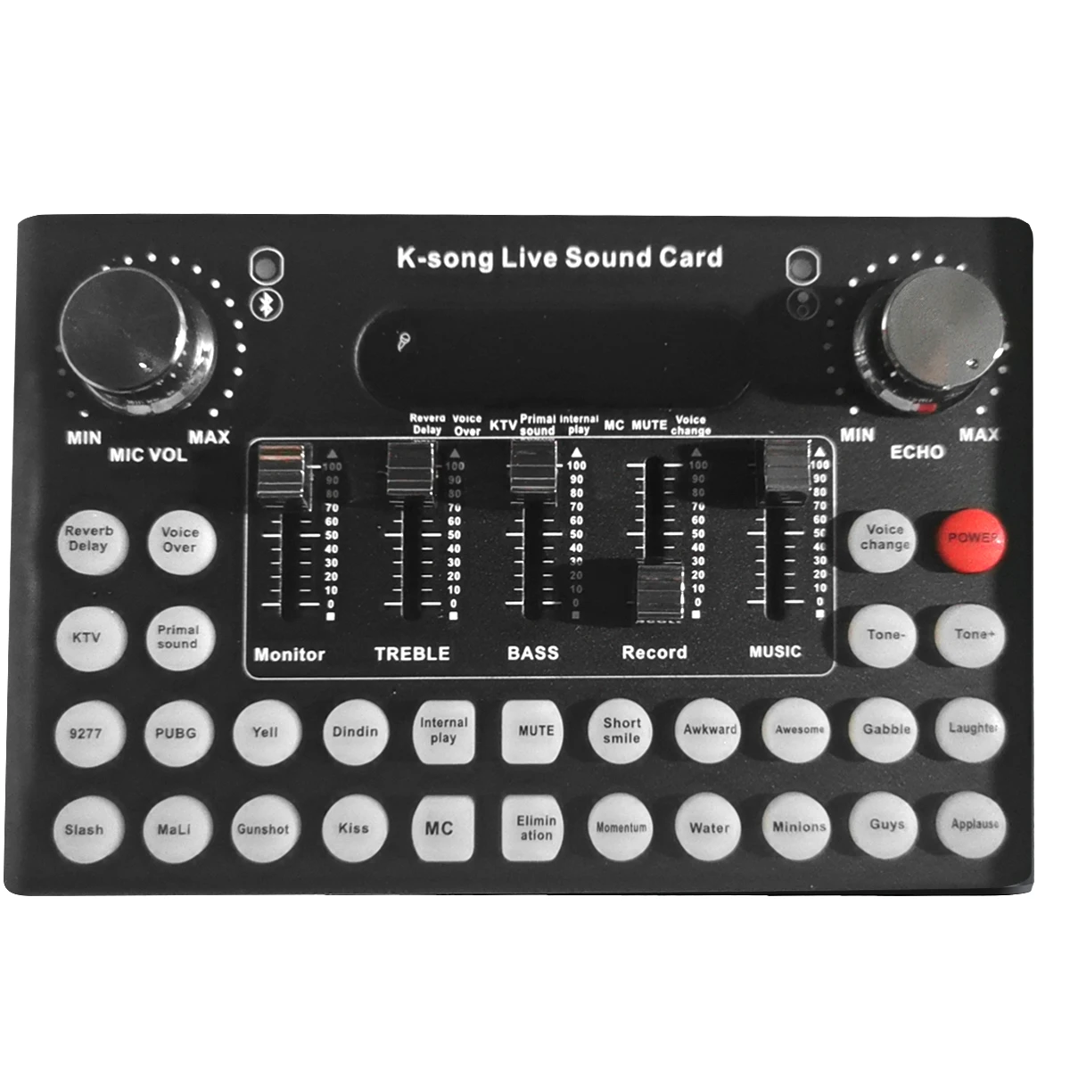 

F9 Universal External Live Sound Card Live Broadcast 18 Sound Effects Sound Card for Phone Laptop Computer F9 Universal