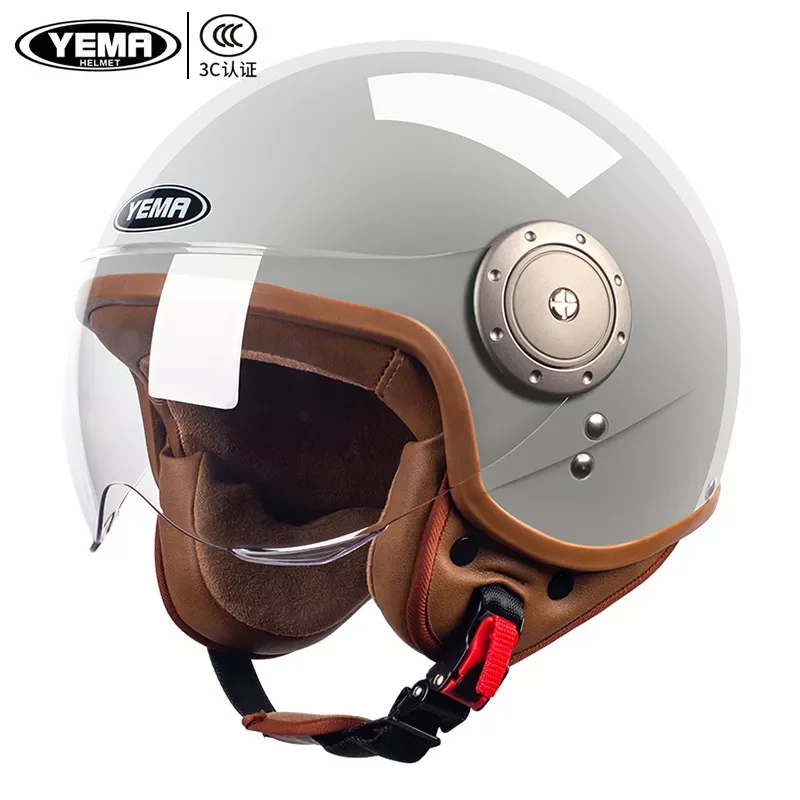 

Motorcycle helmet jet Vintage helmet Open face retro 3/4 half helmet