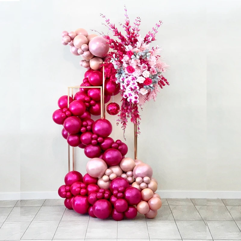 Блестящая железная колонна для свадьбы Арка из воздушных шаров фон вечеринки