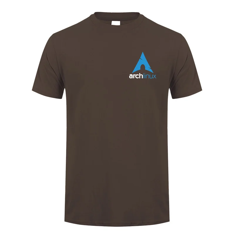 Футболки Arch Linux летняя хлопковая футболка с коротким рукавом Мужская одежда