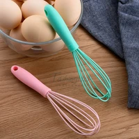 bake manual egg beater stainless steel handle silicone egg beaters milk cream butter whisk mixer stiring kitchen cooking tools