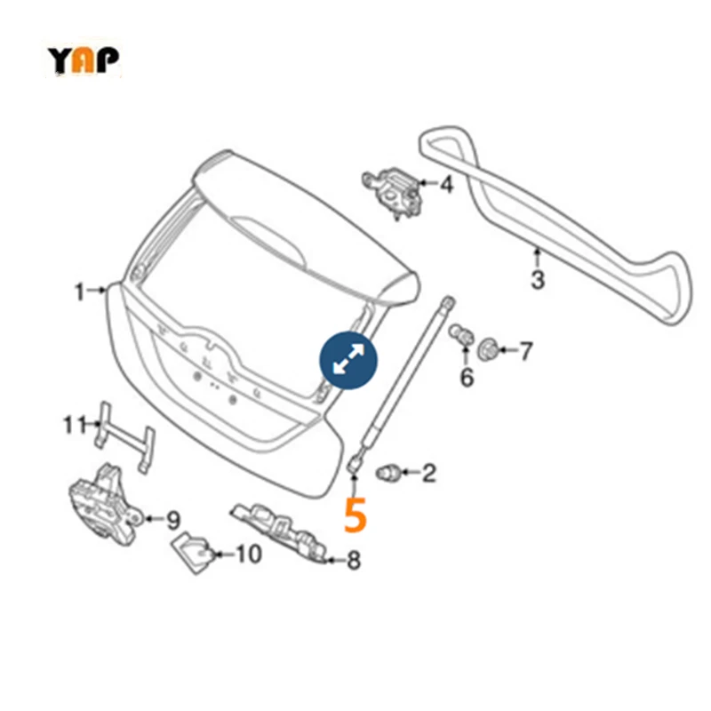 Новый задний левый (механический) + правый (электрический) подъемник для BMW 530e xDrive