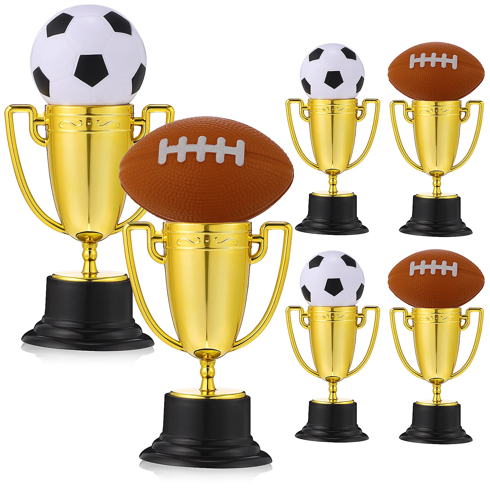 

6pcs Small Trophy Cups Decors Contest Trophies Rewards Sports Party Favor Supplies