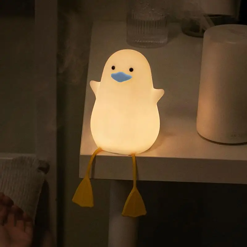 

Duck Night Light Funny Lamps With Tap Control Rechargeable Animal Silicone Nursery Night Light Table Lamp Bedside Lamp With