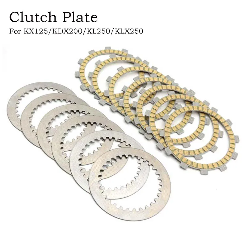 Запчасти для двигателя мотоцикла Kawasaki KDX125 KDX 200 KL 250 Super Sherpa KLX250S KLX300 KLX250, фрикционная пластина сцепления, стальная пластина