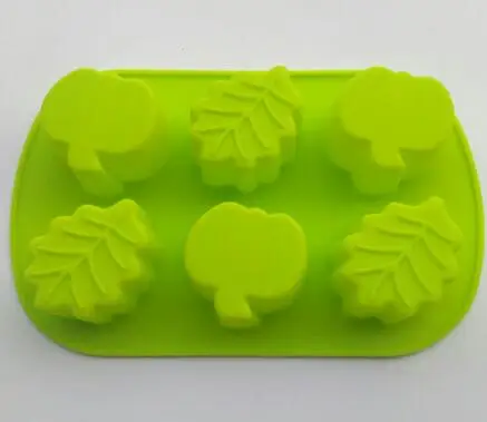 

6 Well Oven Special Silicone Cake Baking Halloween Pumpkin Leaf Jelly Box Tool