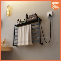 electric heated towel rack no drilling bathroom fittings stainless steel sterilizing smart towel dryertowel warmer