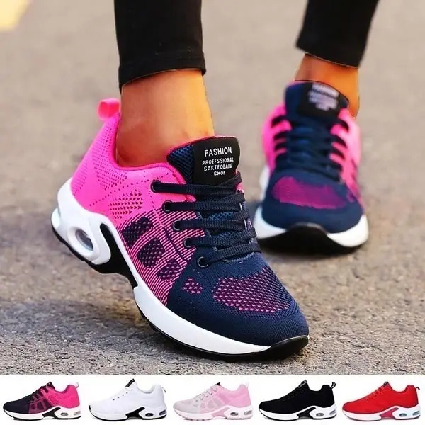 

Big Size Outdoor Air Cushions Women's Sneakers Platform Sports Shoes Women's Tennis for Running Women Basket Sport Blue GME-1796