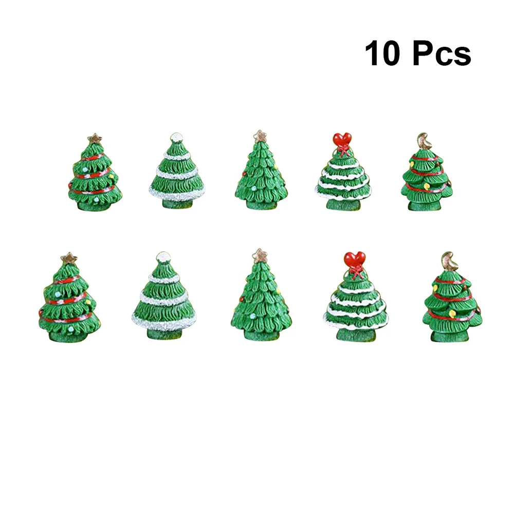 

Christmas Tree Miniature Ornaments Resin Minifigurine Landscape Decoration Figurines Ornament Fairy Tiny 3D Micro