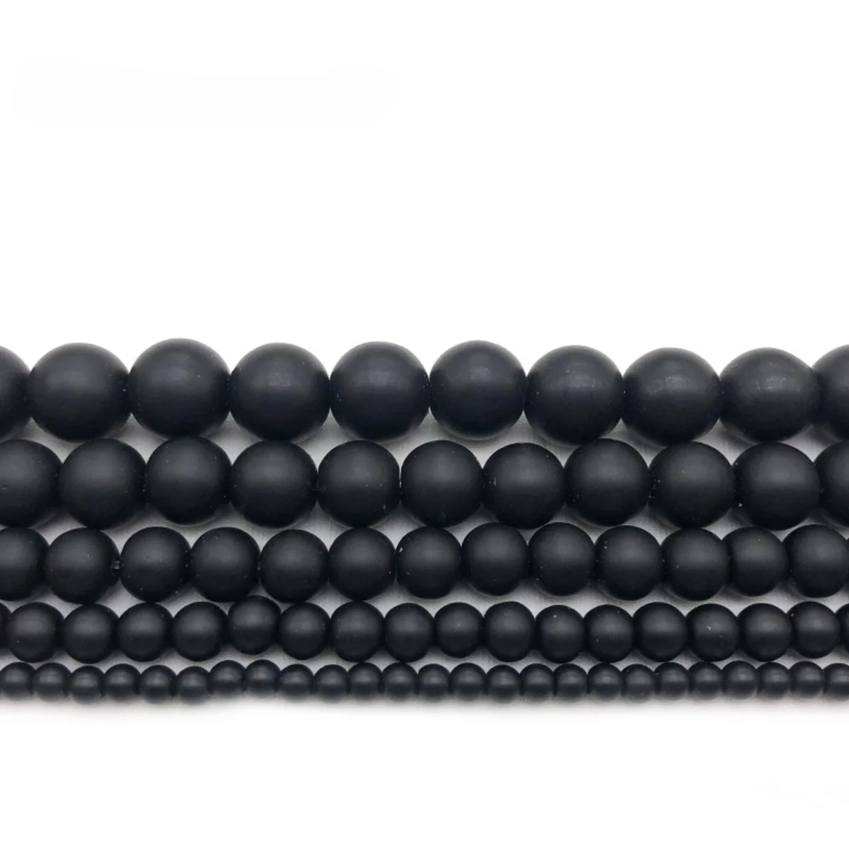 

Synthetic Matte Black Crystal Agate Loose Bead Glass DIY Material Handmade Round Earrings Pendant Necklace Women Jewelry Making
