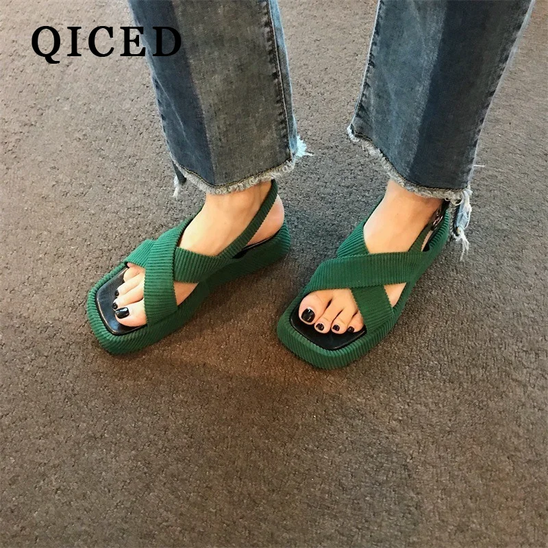 

2022 New Summer Platform Platform Sandals Women's Fashion Goose Down Outdoor Beach Shoes Casual Open Toe Ladies Sandalias
