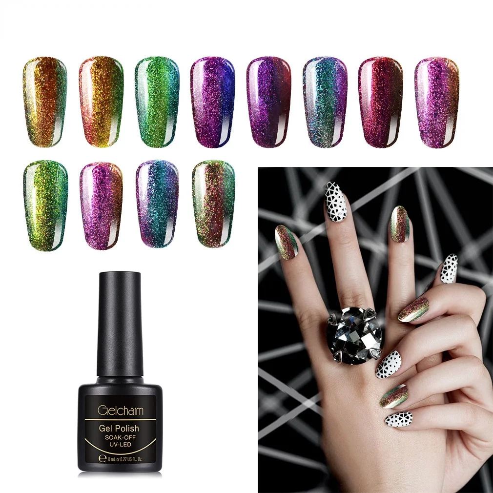 

8ml Gel Nail Polish Canni Nail Supply Wholesale Soak Off UV LED Gel Lacquer Nail Art Glitter Polish Long Lasting Gel