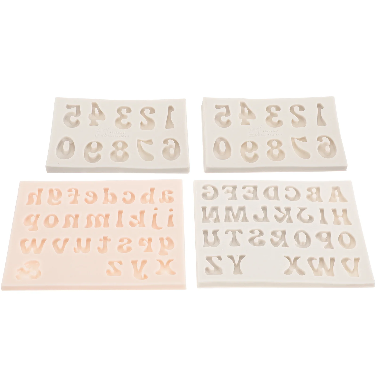 

4 Pcs Cake Mold Silicone Molds Baking Gadgets DIY Candy Tools Moulds Alphabet Silica Gel Letter Creative Fondant