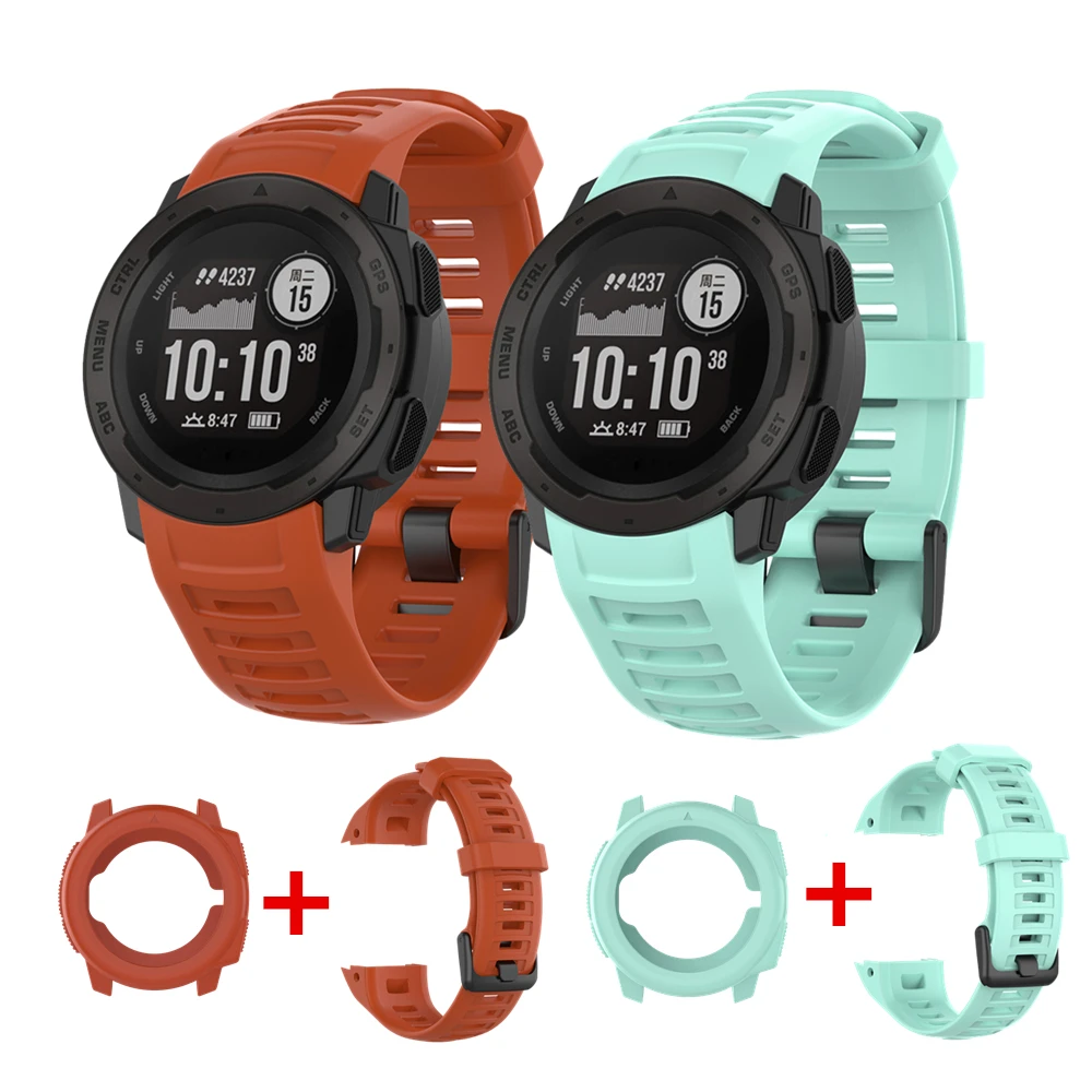 

Ремешок + защитный чехол для Garmin Instinct 1 2, браслет на запястье