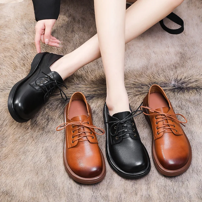 Женские туфли-оксфорды из натуральной кожи 3 см 2022 |