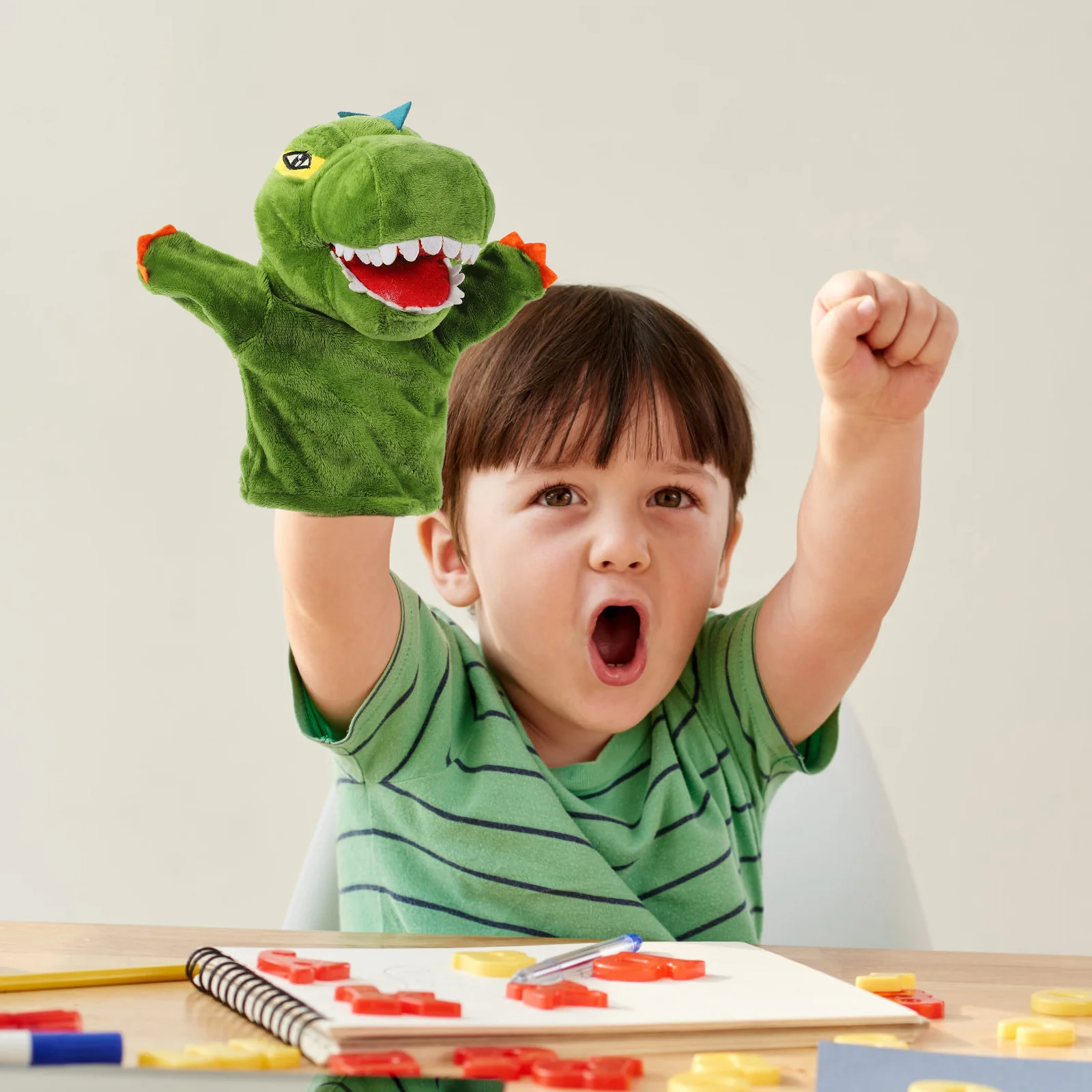 

Практичная Милая портативная мультяшная декоративная ручная кукла-животное, реквизит для рассказа историй, Очаровательная плюшевая ручная кукла