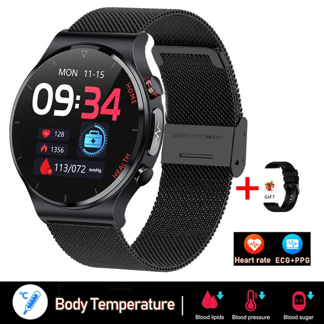 

For Samsung Xiaomi Huawei ECG+PPG Smart Watch Men Sangao Laser Health Heart Rate Watches Body Temperature Smartwatch