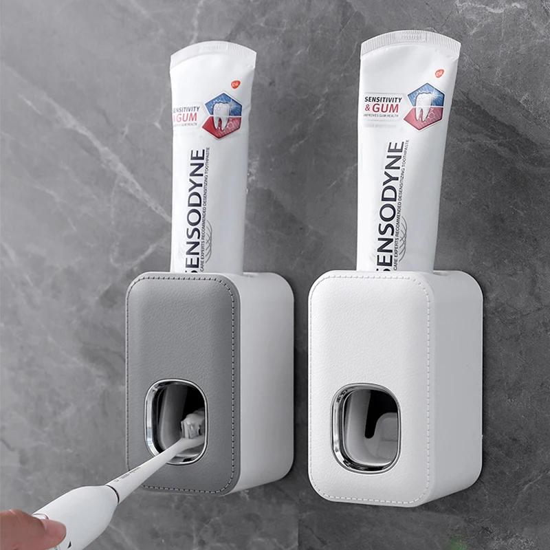 Automatic Toothpaste Dispenser Squeezers Wall Mounted Bathroom Accessories Toothpaste Holder Rack Dispensador Pasta Dientes