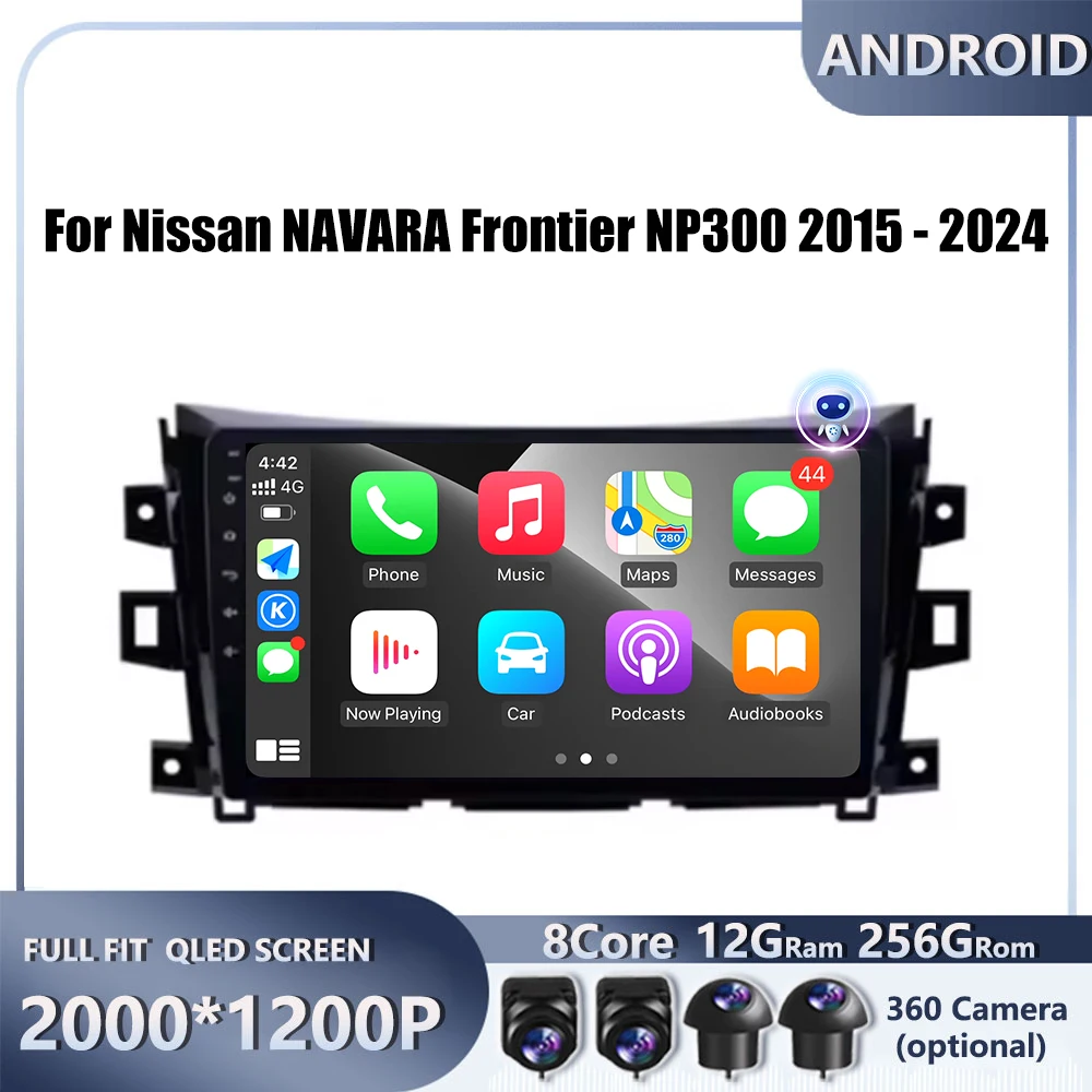 9 &quot4G для Nissan NAVARA Frontier NP300 2015-2024 Автомобильный Android OS Радио Стерео Мультимедийное