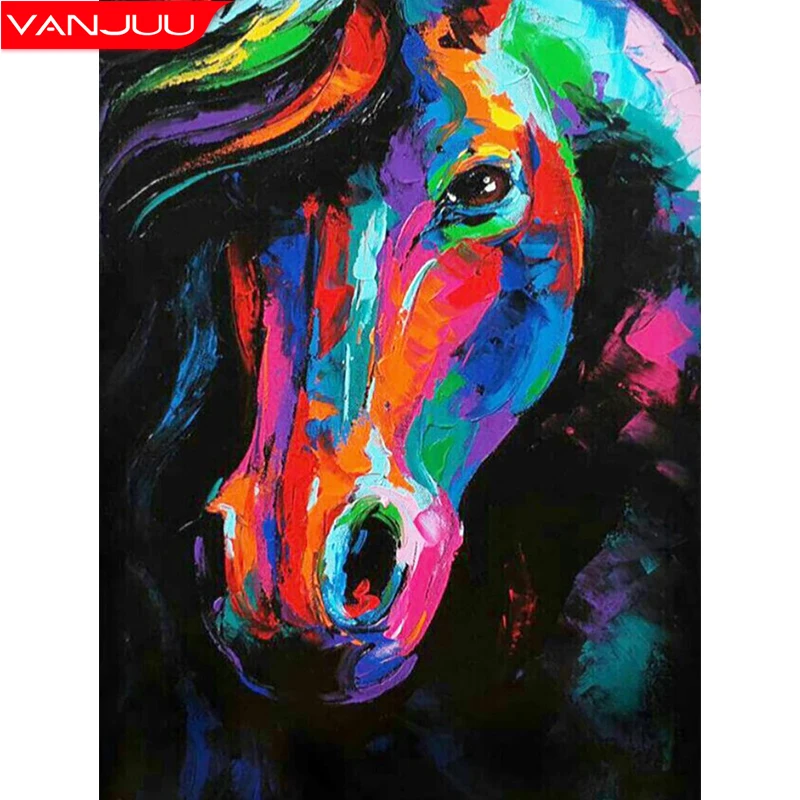 

Набор для алмазной живописи, картина 5D с рисунком лошади, искусственная Бриллиантовая вышивка, «сделай сам», подарок для домашнего декора