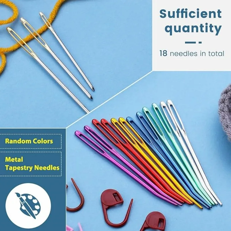MIUSIE 24 шт. иглы для гобеленов изогнутый набор с большими глазками Швейные