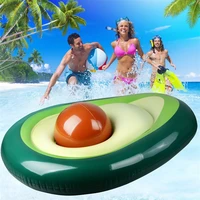 2022 new inflatable pool float swimming circle avocado rubber ring pool party toys water mattress beach bed for adults child