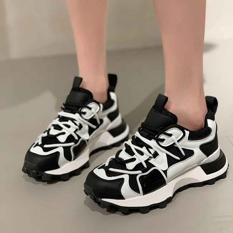 

Women's Shoes Spring 2023 New Women's Shoes Thick Sole Dad Shoes Casual Leather Waterproof Sports Shoes Tide shoes for women