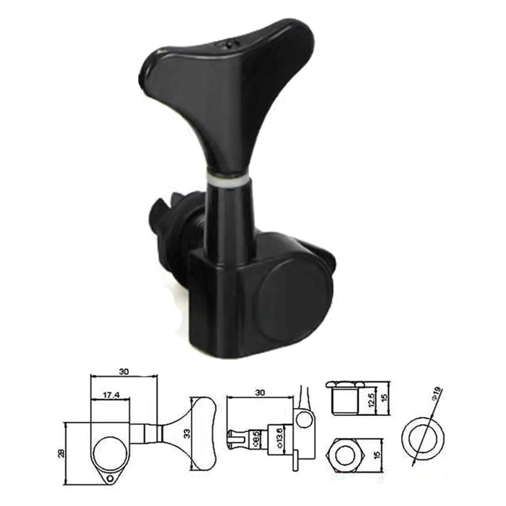 2 + герметичных колки для настройки бас-гитары ключи 2R2L тюнеры машинной головки