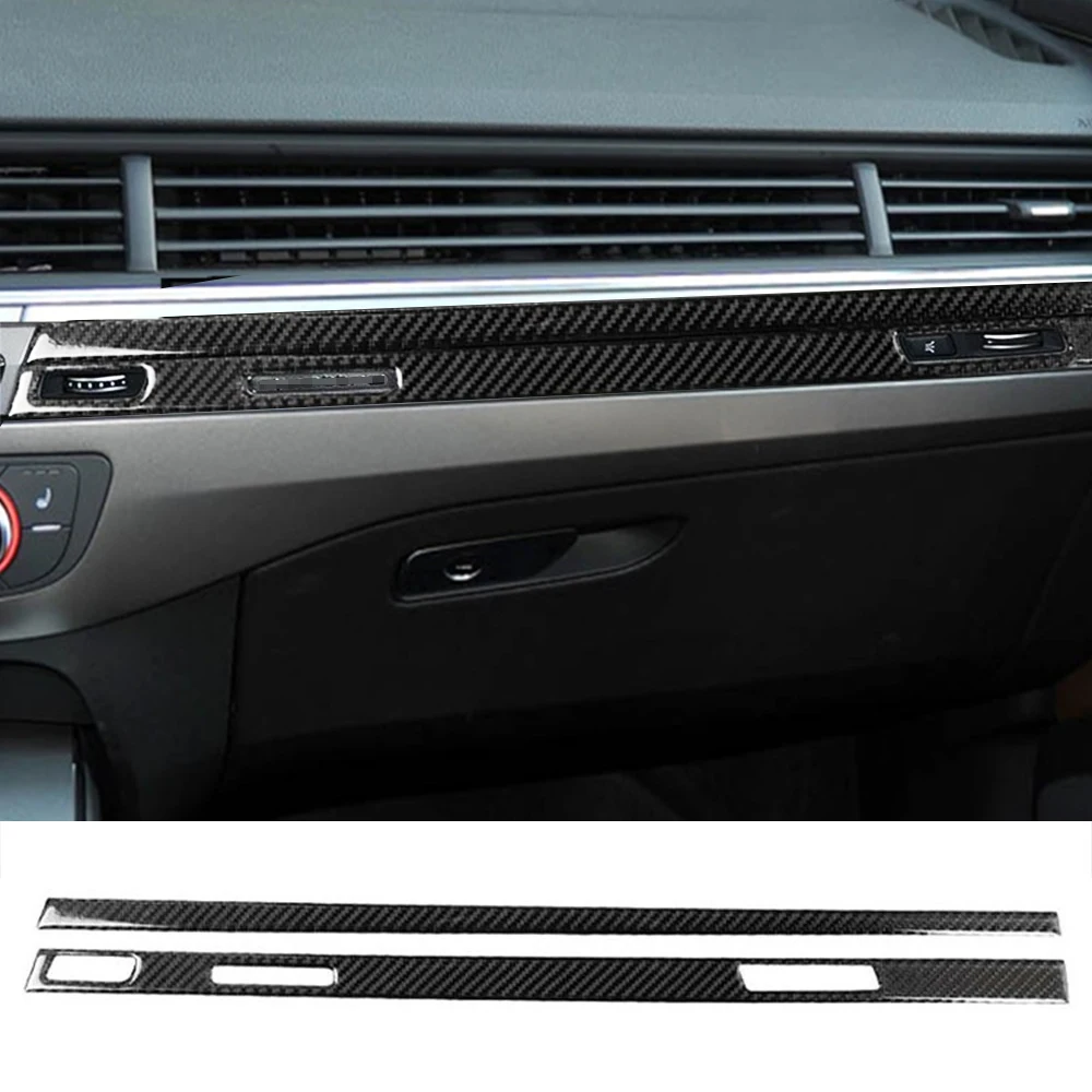 

Для Audi Q7 4M 2016-2019 защитное украшение для панели приборной панели автомобиля из углеродного волокна, наклейка на крышку отделки, аксессуары дл...